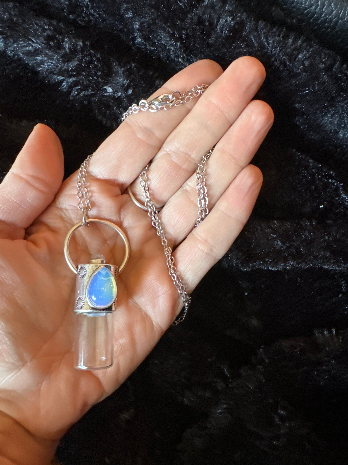 Natural Moonstone essential oil roller bottle 32 in.