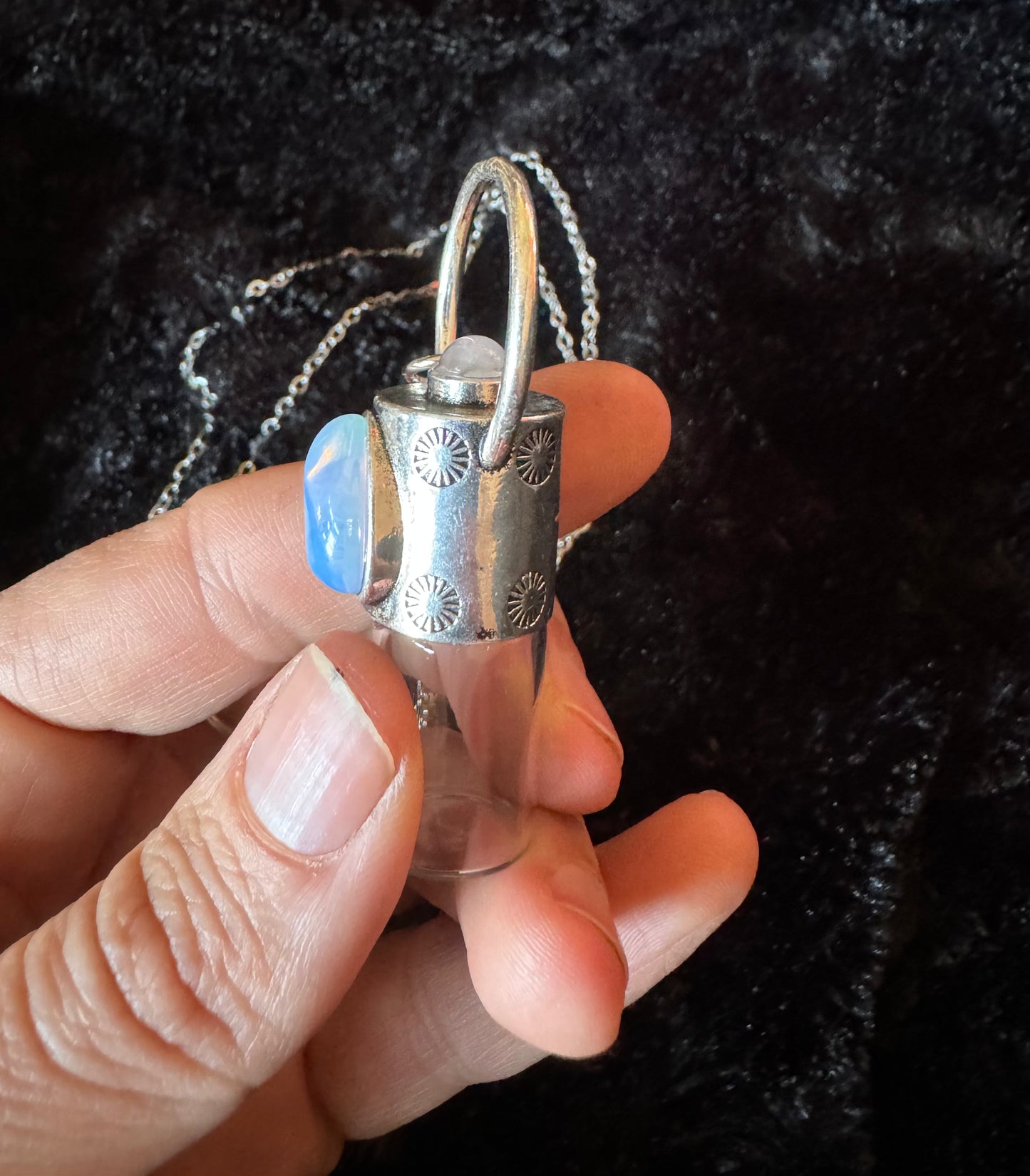 Natural Moonstone essential oil roller bottle 32 in.