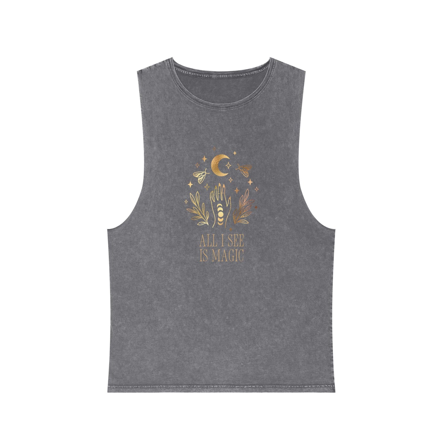Unisex Stonewash Tank Top - "All I See Is Magic" - Bohemian Chic Apparel