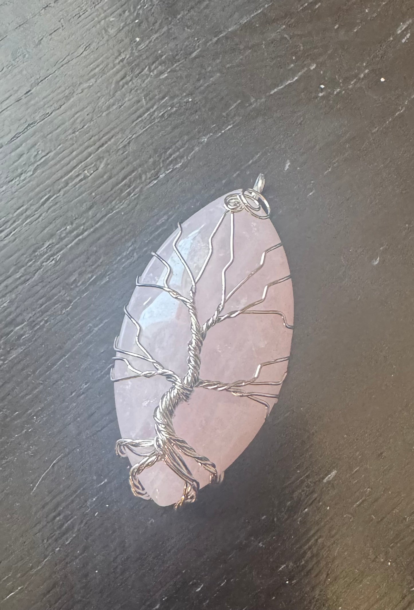 5 piece Rose Quartz earrings and necklaces