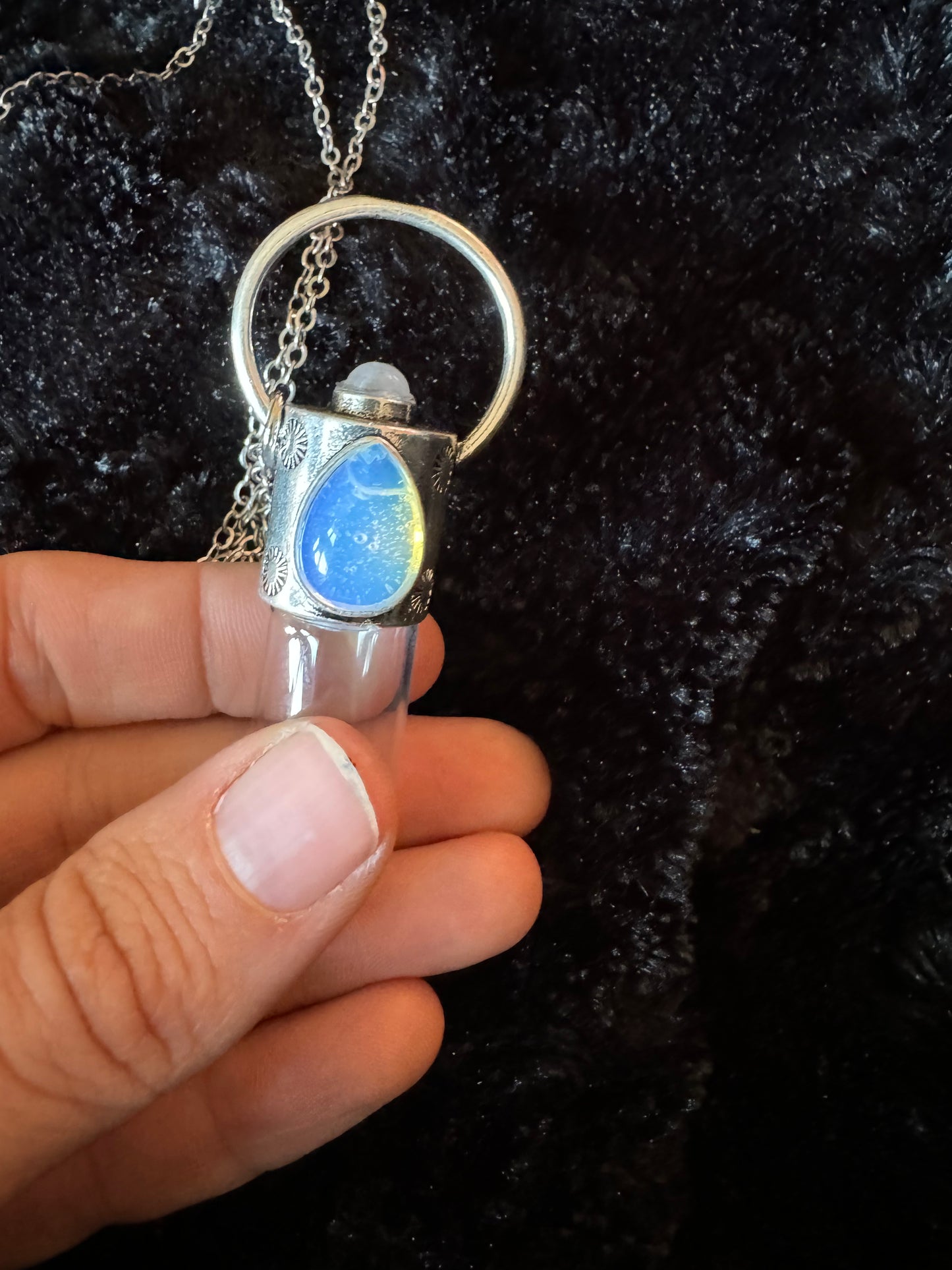 Natural Moonstone essential oil roller bottle 32 in.