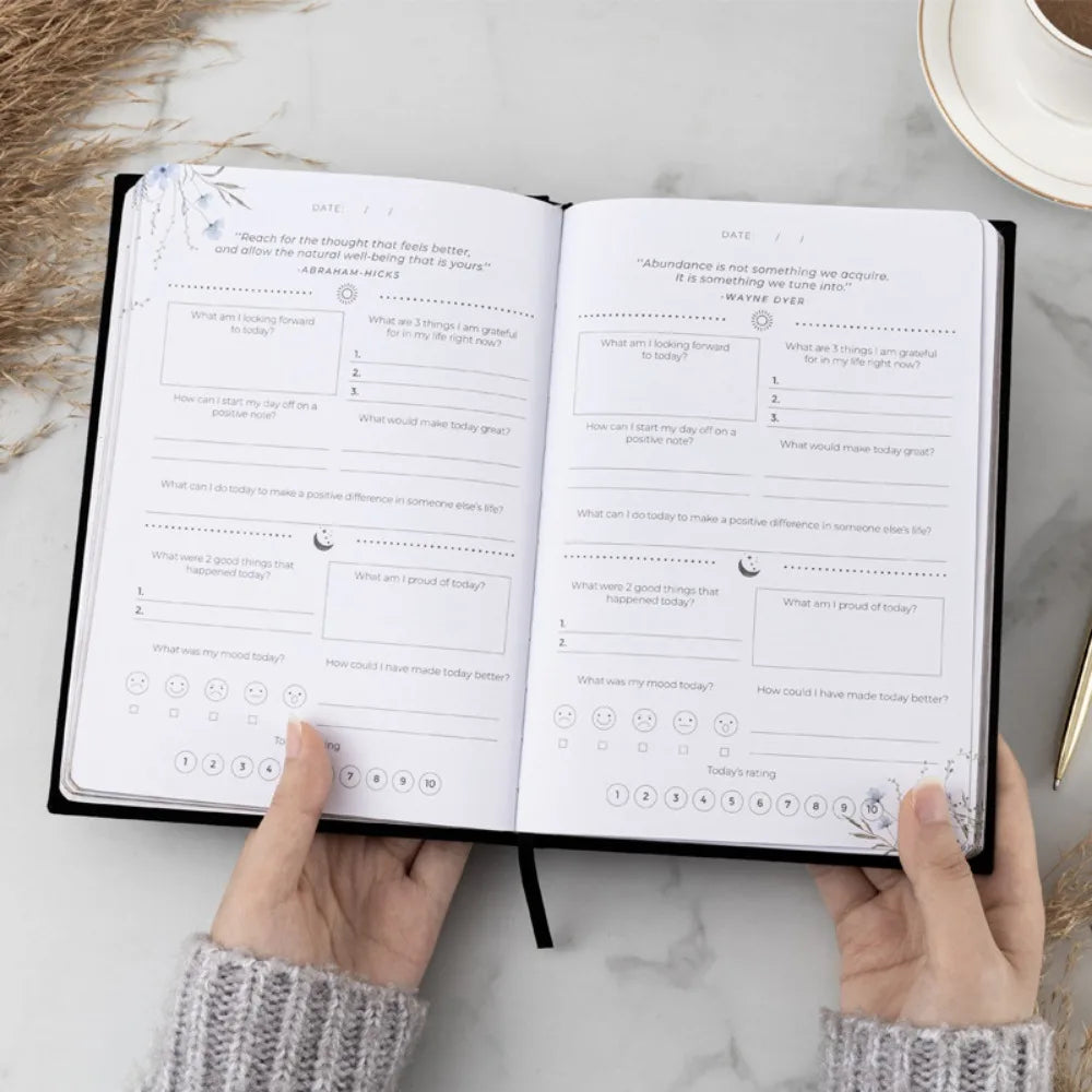Five Minute Daily Gratitude Journal  For More Happiness, Affirmation, and Reflection