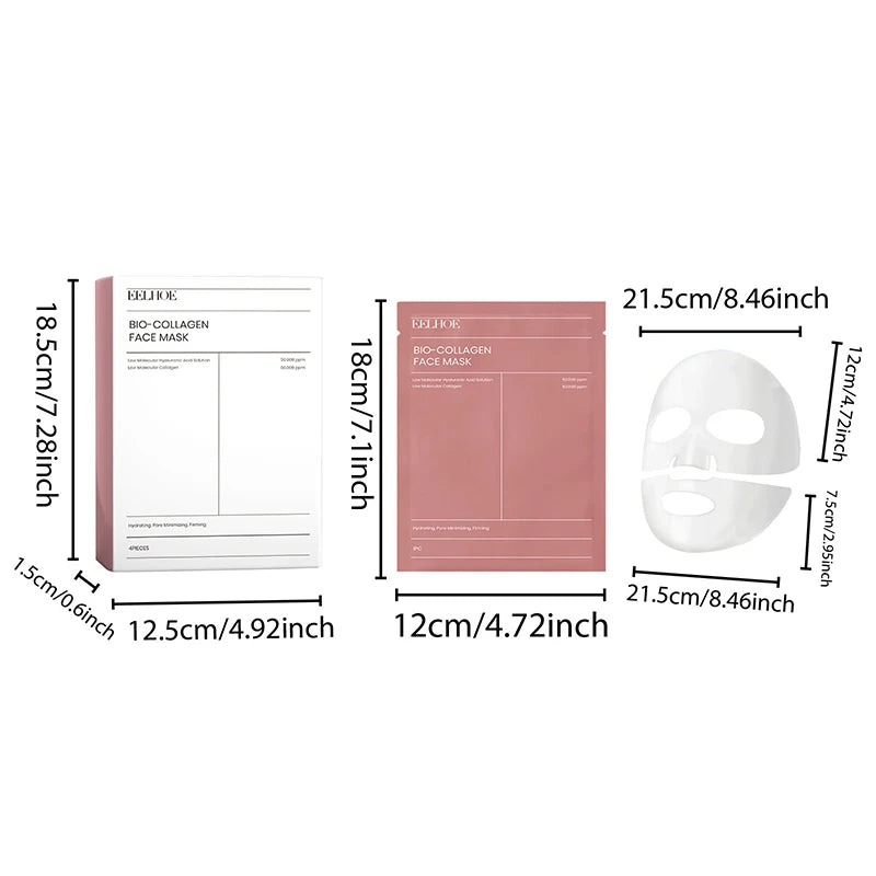 Bio Collagen Face Mask Shrink Pores Deep Hydrating Overnight Mask Moisturizing Refreshing Brightening Face Skin Care New